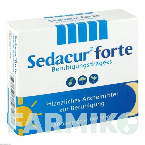 СЕДАКУР (SEDACUR) таблетки 60 шт - Активні речовини MEDICE PUTTER