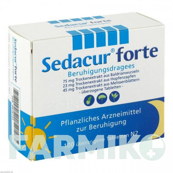 СЕДАКУР (SEDACUR) таблетки 100 шт - Активні речовини MEDICE PUTTER
