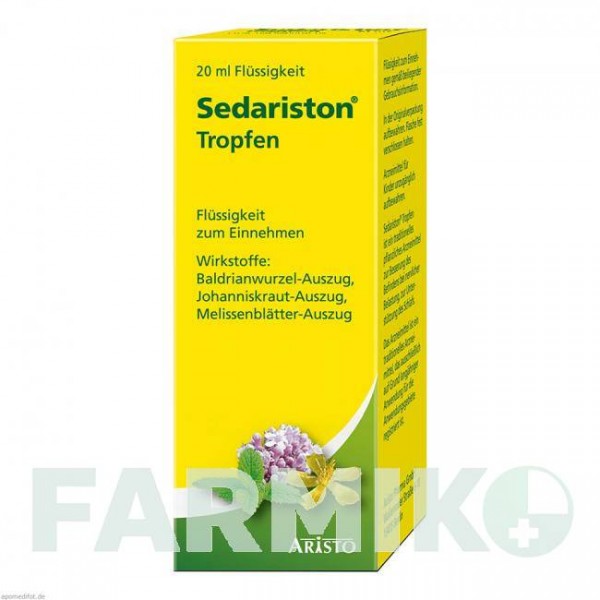 СЕДАРИСТОН (SEDARISTON) жидкость 20 мл - Активные вещества ARISTO PHARMA