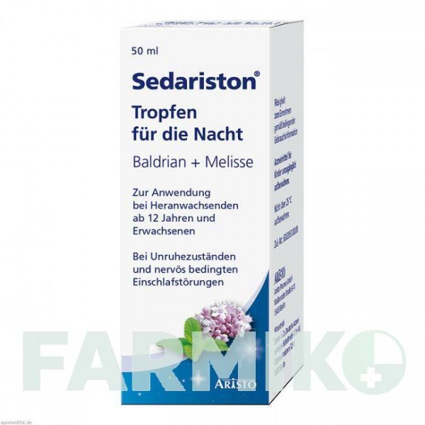 СЕДАРИСТОН (SEDARISTON) жидкость 50 мл - Активные вещества ARISTO PHARMA