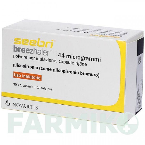 СІБРІ (SEEBRI) 44 мкг капсули 30 шт - Глікопіронію бромід DOCPHARM
