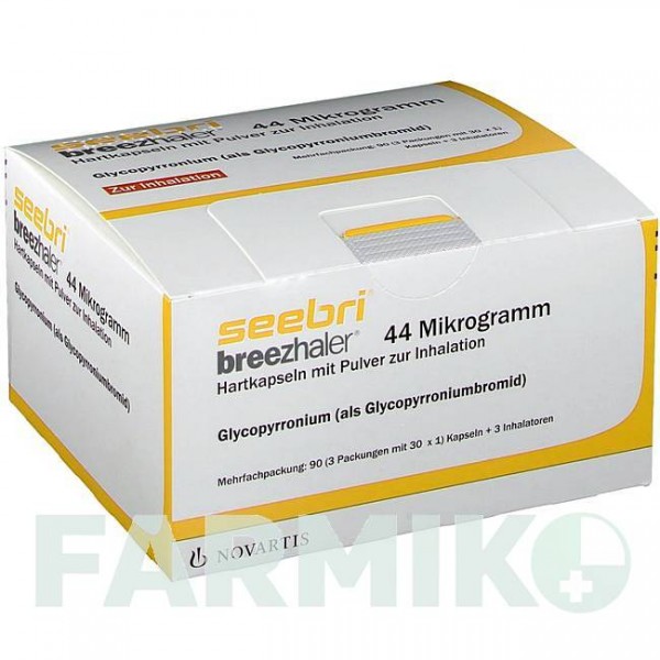 СІБРІ (SEEBRI) 44 мкг капсули 3x30 шт - Глікопіронію бромід NOVARTIS