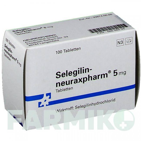 СЕЛЕГІЛІН (SELEGILIN) 5 мг таблетки 100 шт - Селегілін NEURAXPHARM