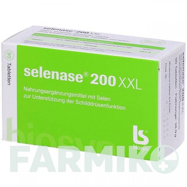 СЕЛЕНАЗА (SELENASE) 200 XXL таблетки 90 шт - Селенит натрия BIOSYN