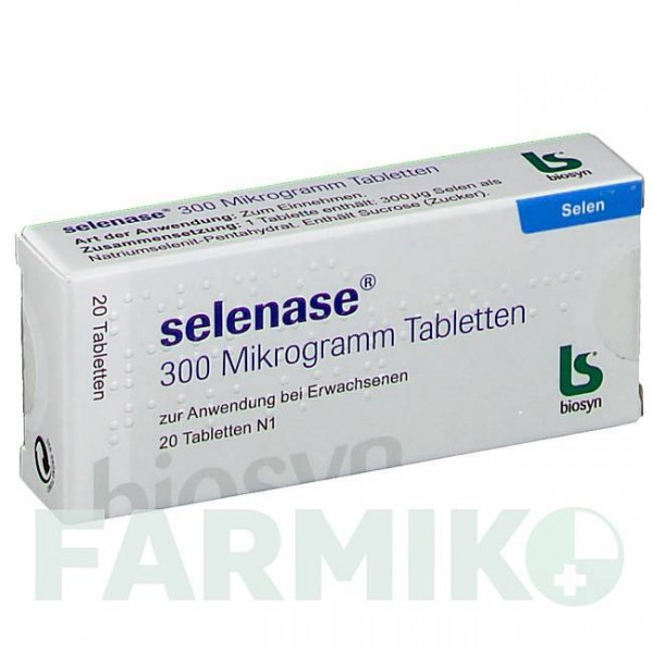 СЕЛЕНАЗА (SELENASE) 300 мкг таблетки 20 шт - Селенит натрия BIOSYN