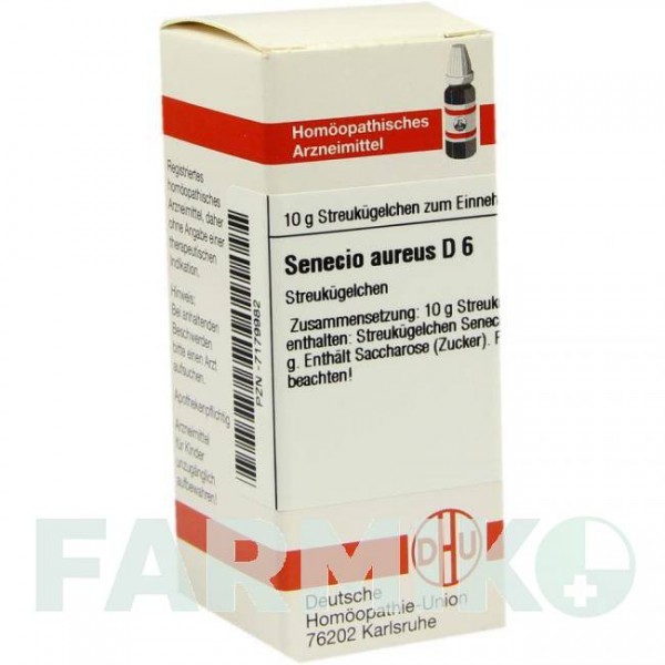 СЕНЕЦИО АУРЕУС (SENECIO AUREUS) D 6 глобули 10 г - Гомеопатия DHU