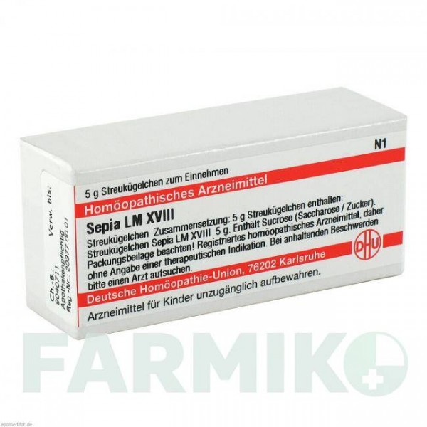 СЕПИЯ (SEPIA) LM XVIII глобули 5 г - Гомеопатия DHU