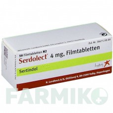 СЕРДОЛЕКТ (SERDOLECT) 4 мг таблетки 50 шт - Сертиндол LUNDBECK