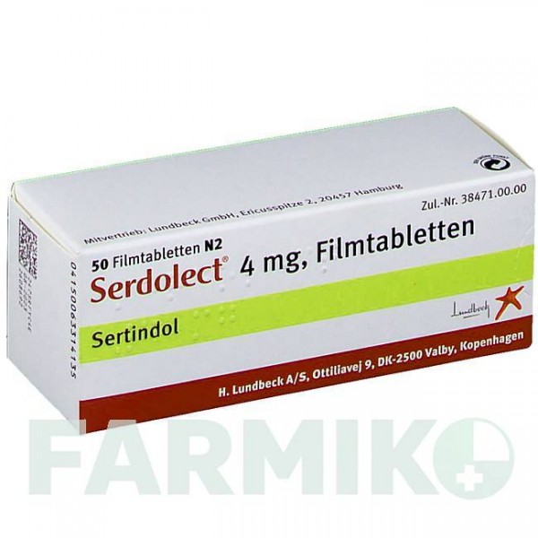 СЕРДОЛЕКТ (SERDOLECT) 4 мг таблетки 50 шт - Сертиндол LUNDBECK