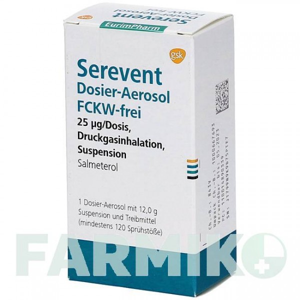 СЕРЕВЕНТ ФКВ (SEREVENT FCKW) 120 доз аерозоль 2 шт - Сальметерол EURIMPHARM