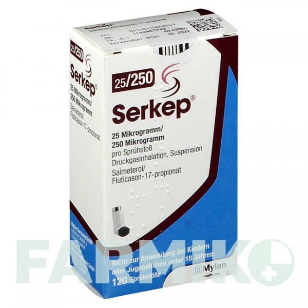 СЕРКЕП (SERKEP) 25 мкг/250 мкг 120 доз аэрозоль 1 шт - Сальметерол, Флутиказон VIATRIS