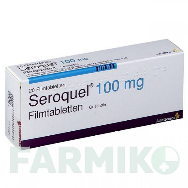 СЕРОКВЕЛЬ (SEROQUEL) 100 мг таблетки 20 шт - Кветиапин ASTRAZENECA