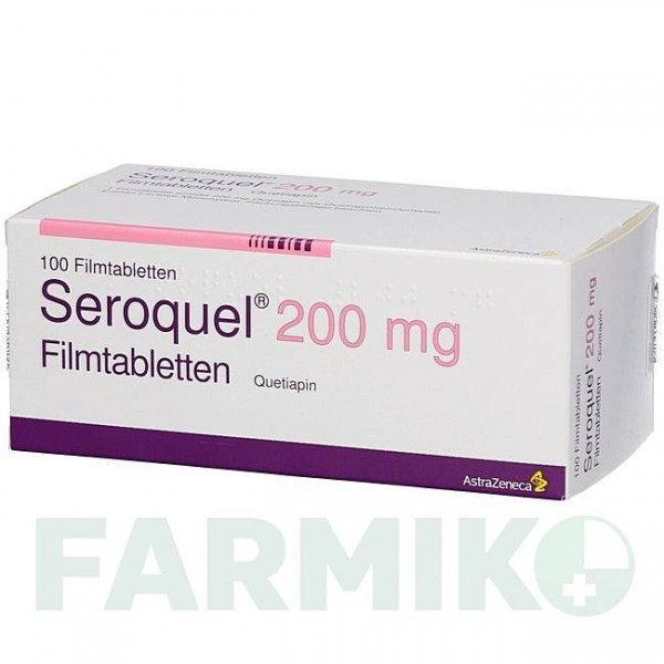 СЕРОКВЕЛЬ (SEROQUEL) 200 мг таблетки 20 шт - Кветіапін ASTRAZENECA
