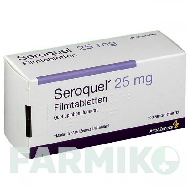 СЕРОКВЕЛЬ (SEROQUEL) 25 мг таблетки 100 шт - Кветиапин EMRA-MED