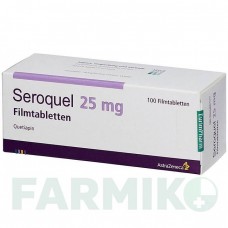СЕРОКВЕЛЬ (SEROQUEL) 25 мг таблетки 50 шт - Кветиапин EURIMPHARM