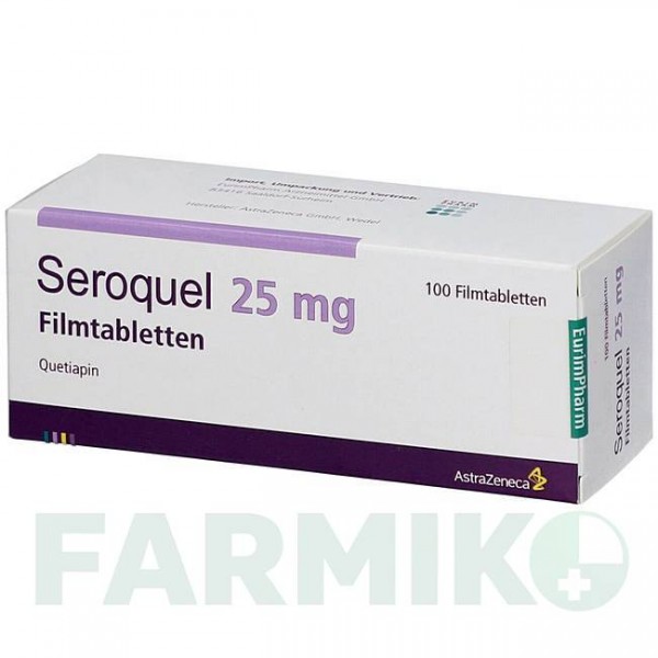 СЕРОКВЕЛЬ (SEROQUEL) 25 мг таблетки 50 шт - Кветіапін EURIMPHARM