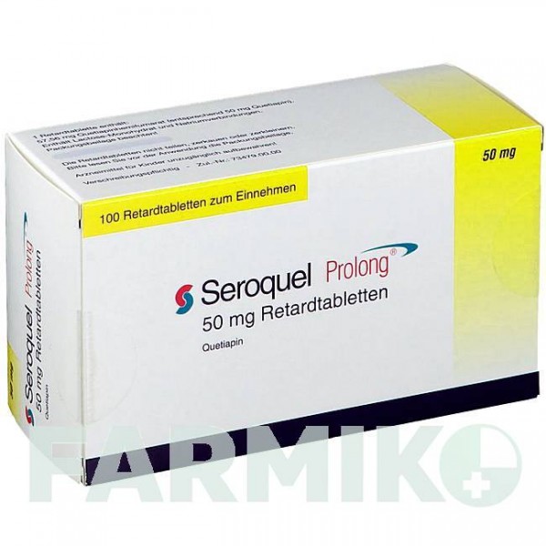 СЕРОКВЕЛЬ (SEROQUEL) 50 мг таблетки 100 шт - Кветиапин AXICORP PHARMA