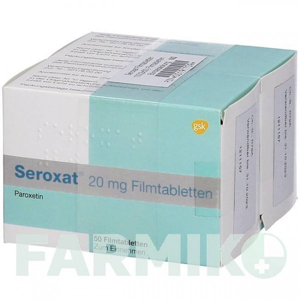 СЕРОКСАТ (SEROXAT) 20 мг таблетки 100 шт - Пароксетин DOCPHARM