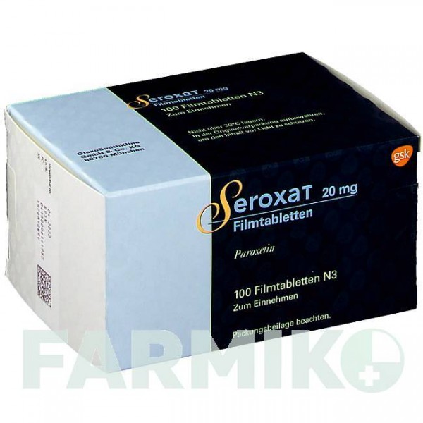 СЕРОКСАТ (SEROXAT) 20 мг таблетки 100 шт - Пароксетин GLAXOSMITHKLINE