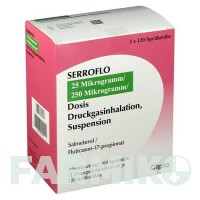 СЕРРОФЛО (SERROFLO) 25 мкг/250 мкг 3 х 120 доз аерозоль 3 шт - Сальметерол, Флутиказон CIPLA