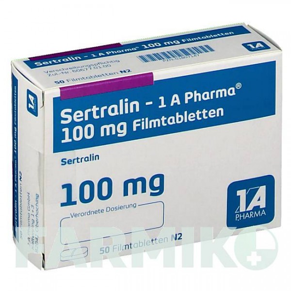 СЕРТРАЛИН (SERTRALIN) 100 мг таблетки 50 шт - Сертралин 1 A PHARMA