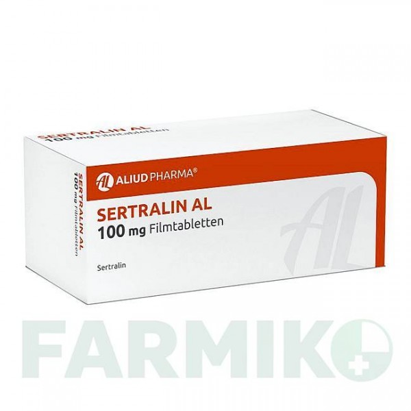СЕРТРАЛІН (SERTRALIN) 100 мг таблетки 100 шт - Сертралін ALIUD PHARMA