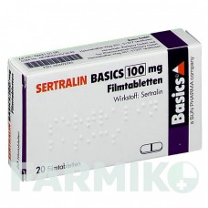 СЕРТРАЛІН (SERTRALIN) 100 мг таблетки 20 шт - Сертралін BASICS