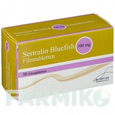 СЕРТРАЛИН (SERTRALIN) 100 мг таблетки 50 шт - Сертралин BLUEFISH