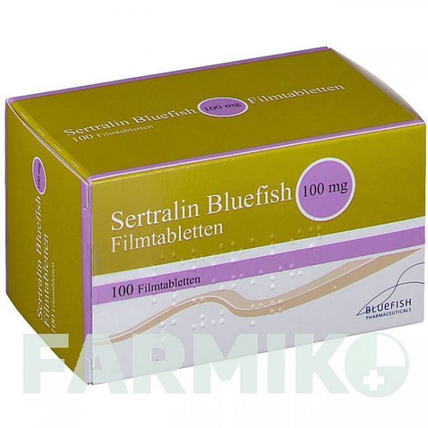СЕРТРАЛИН (SERTRALIN) 100 мг таблетки 100 шт - Сертралин BLUEFISH