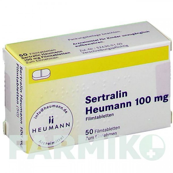 СЕРТРАЛІН (SERTRALIN) 100 мг таблетки 50 шт - Сертралін HEUMANN PHARMA