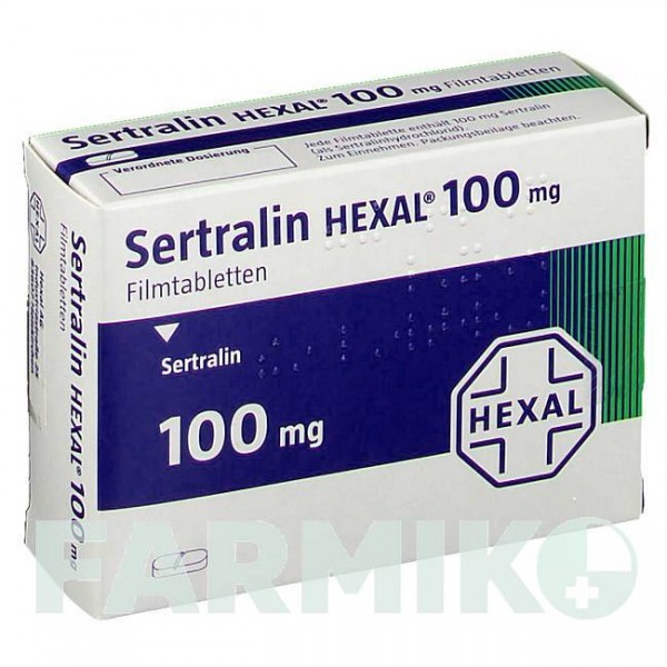 СЕРТРАЛИН (SERTRALIN) 100 мг таблетки 20 шт - Сертралин HEXAL