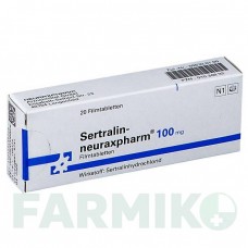 СЕРТРАЛІН (SERTRALIN) 100 мг таблетки 20 шт - Сертралін NEURAXPHARM