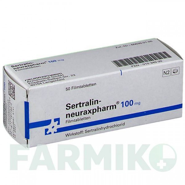 СЕРТРАЛІН (SERTRALIN) 100 мг таблетки 50 шт - Сертралін NEURAXPHARM