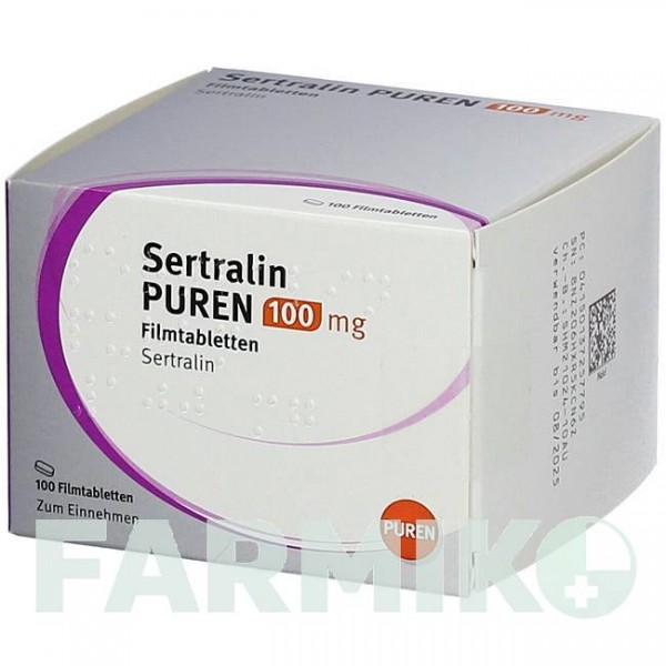 СЕРТРАЛІН (SERTRALIN) 100 мг таблетки 20 шт - Сертралін PUREN PHARMA