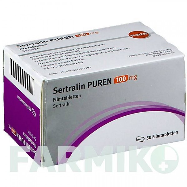 СЕРТРАЛИН (SERTRALIN) 100 мг таблетки 50 шт - Сертралин PUREN PHARMA