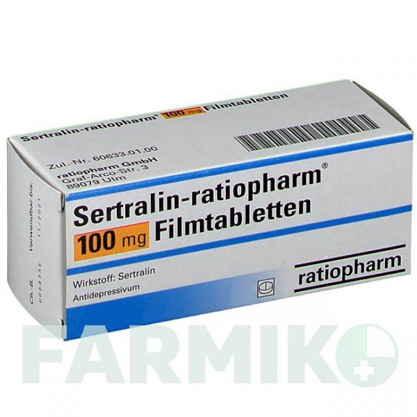 СЕРТРАЛИН (SERTRALIN) 100 мг таблетки 20 шт - Сертралин RATIOPHARM