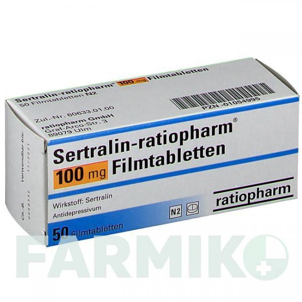 СЕРТРАЛІН (SERTRALIN) 100 мг таблетки 50 шт - Сертралін RATIOPHARM