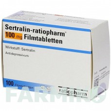 СЕРТРАЛІН (SERTRALIN) 100 мг таблетки 100 шт - Сертралін RATIOPHARM