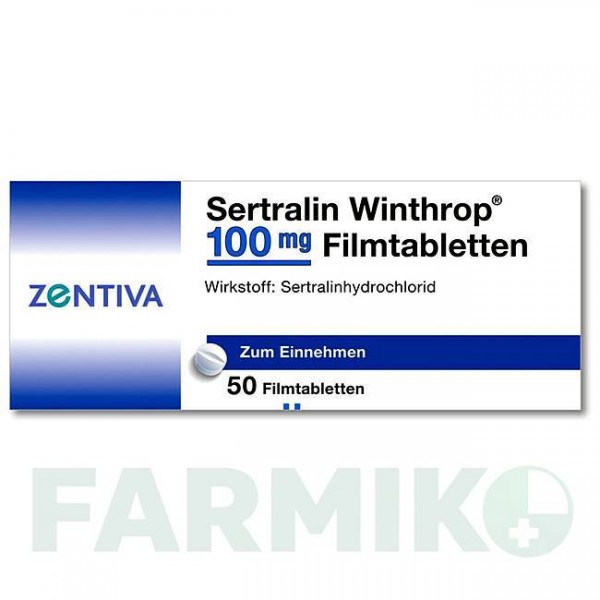 СЕРТРАЛИН (SERTRALIN) 100 мг таблетки 50 шт - Сертралин ZENTIVA