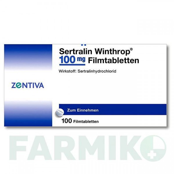 СЕРТРАЛІН (SERTRALIN) 100 мг таблетки 100 шт - Сертралін ZENTIVA