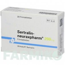 СЕРТРАЛИН (SERTRALIN) 200 мг таблетки 20 шт - Сертралин NEURAXPHARM