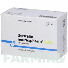 СЕРТРАЛИН (SERTRALIN) 200 мг таблетки 50 шт - Сертралин NEURAXPHARM