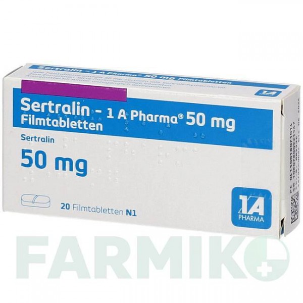 СЕРТРАЛИН (SERTRALIN) 50 мг таблетки 20 шт - Сертралин 1 A PHARMA