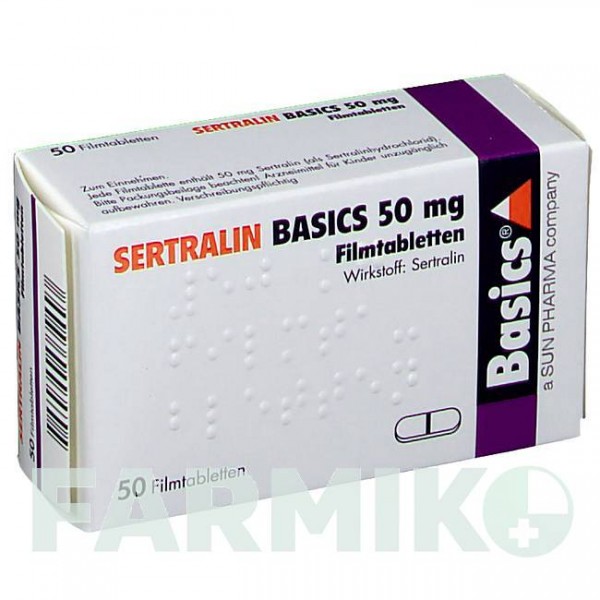 СЕРТРАЛІН (SERTRALIN) 50 мг таблетки 50 шт - Сертралін BASICS