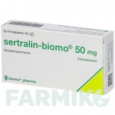 СЕРТРАЛІН (SERTRALIN) 50 мг таблетки 50 шт - Сертралін BIOMO PHARMA