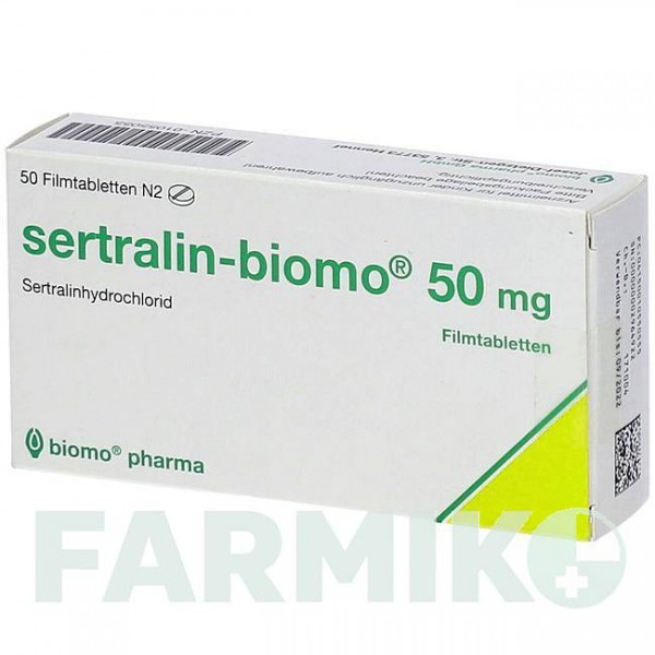 СЕРТРАЛІН (SERTRALIN) 50 мг таблетки 50 шт - Сертралін BIOMO PHARMA