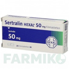 СЕРТРАЛІН (SERTRALIN) 50 мг таблетки 20 шт - Сертралін HEXAL