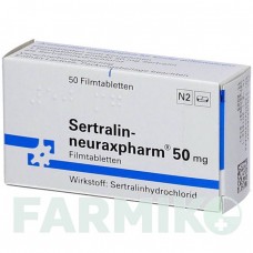 СЕРТРАЛІН (SERTRALIN) 50 мг таблетки 50 шт - Сертралін NEURAXPHARM