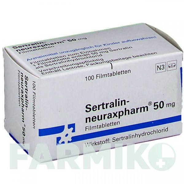 СЕРТРАЛІН (SERTRALIN) 50 мг таблетки 100 шт - Сертралін NEURAXPHARM