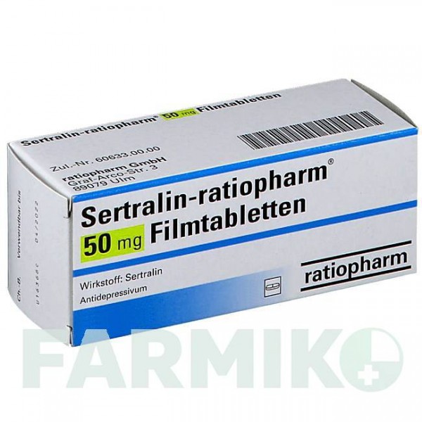 СЕРТРАЛІН (SERTRALIN) 50 мг таблетки 20 шт - Сертралін RATIOPHARM